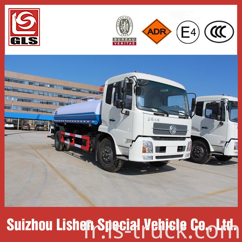 Export 10000L Dongfeng Water Truck 180HP Water Tanker